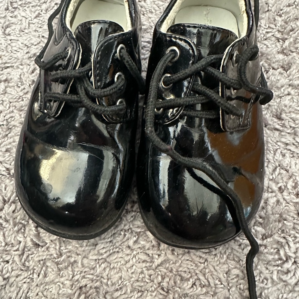 Elegant Black Kids Dress Shoes